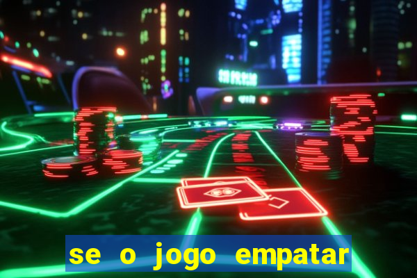 se o jogo empatar hoje quem ganha